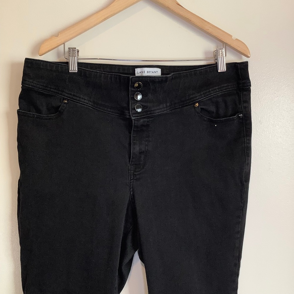 Lane Bryant Black‎ High Rise Super Stretch 3 Button Jegging Plus Size 18 - Picture 4 of 8